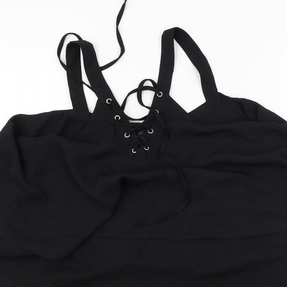 auxo Womens Black   Basic Blouse Size S