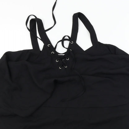 auxo Womens Black   Basic Blouse Size S