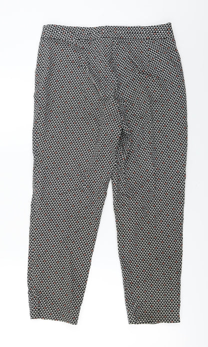 Marks and Spencer Womens Black Herringbone  Trousers  Size 10 L22 in