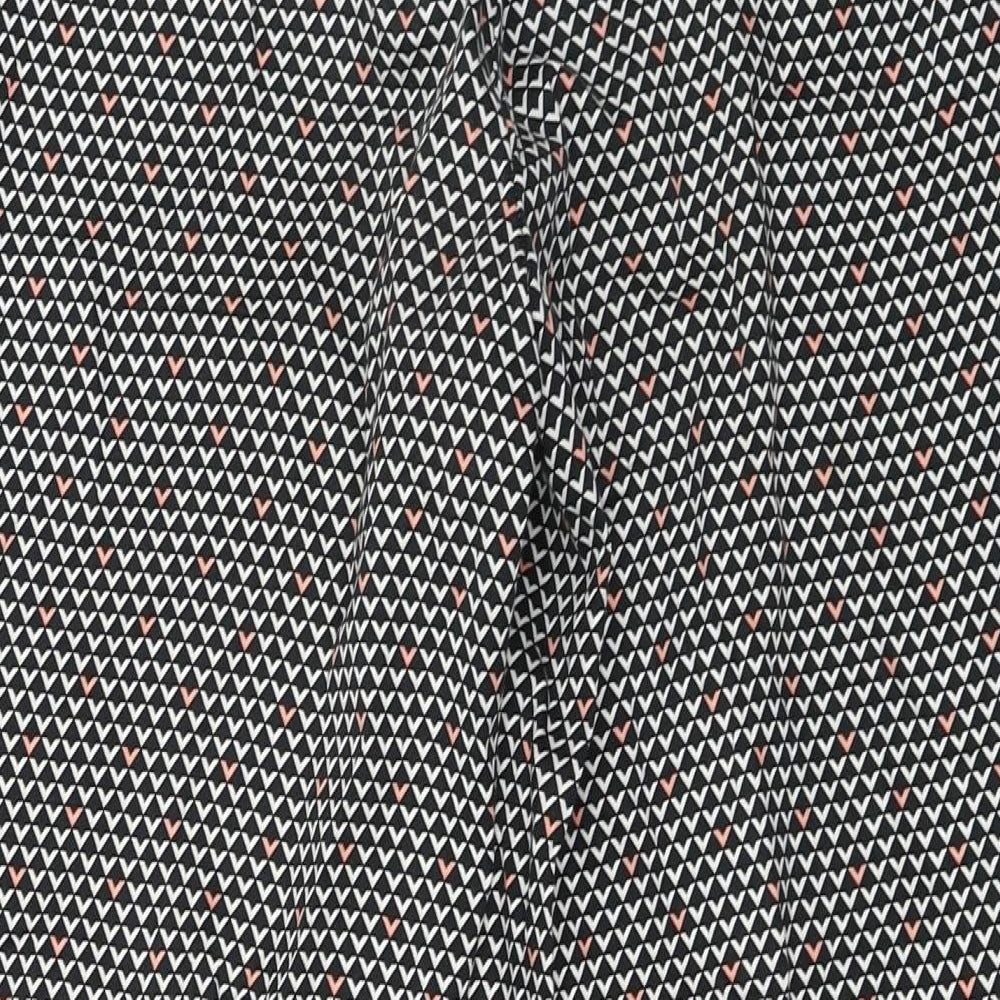 Marks and Spencer Womens Black Herringbone  Trousers  Size 10 L22 in