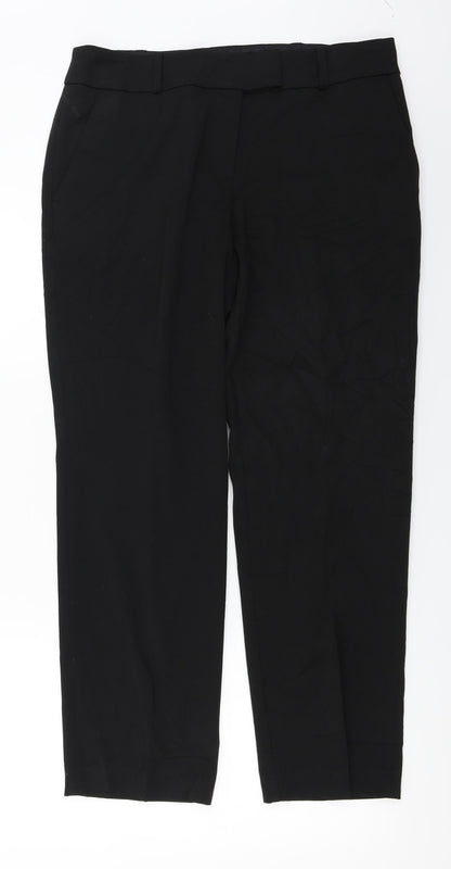 TU Womens Black   Trousers  Size 14 L25 in