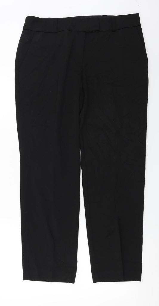 TU Womens Black   Trousers  Size 14 L25 in