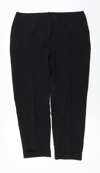 TU Womens Black   Trousers  Size 14 L25 in