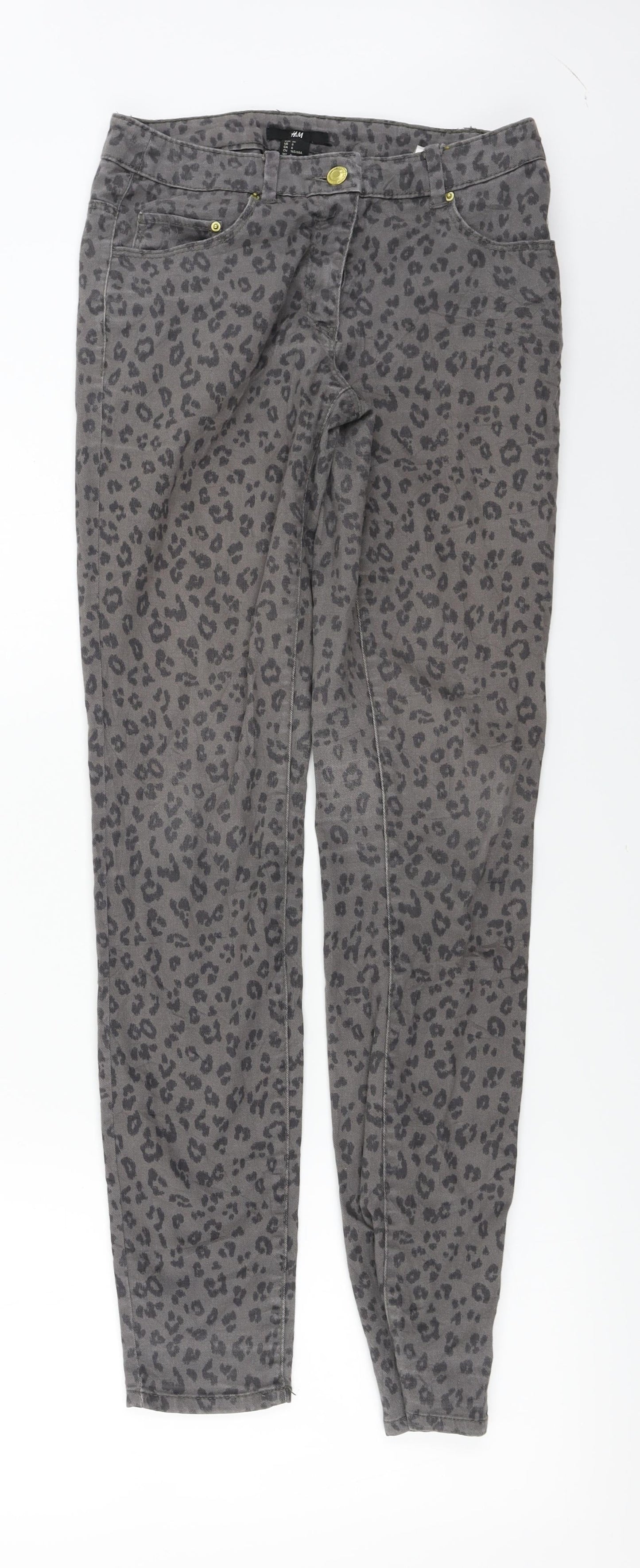 Womens UK Size 6 H&M Regular Fit Skinny Grey Jeans