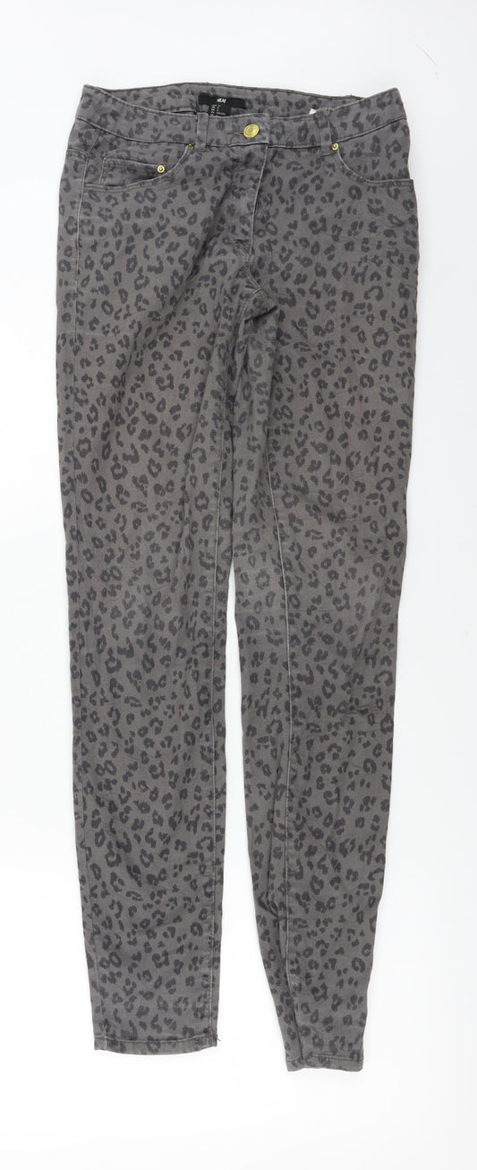 Womens UK Size 6 H&M Regular Fit Skinny Grey Jeans