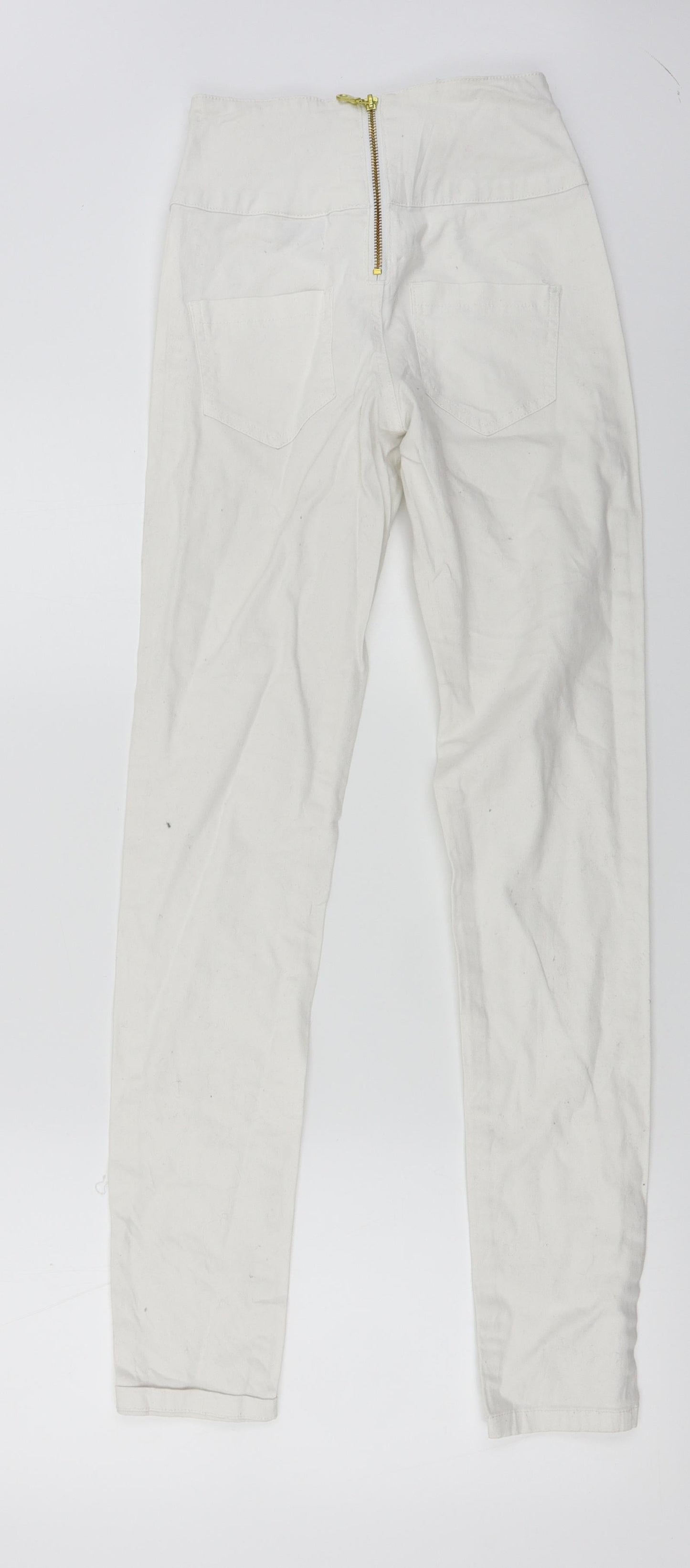 Womens UK Size 24 in Pieces Regular Fit Skinny White Jeans