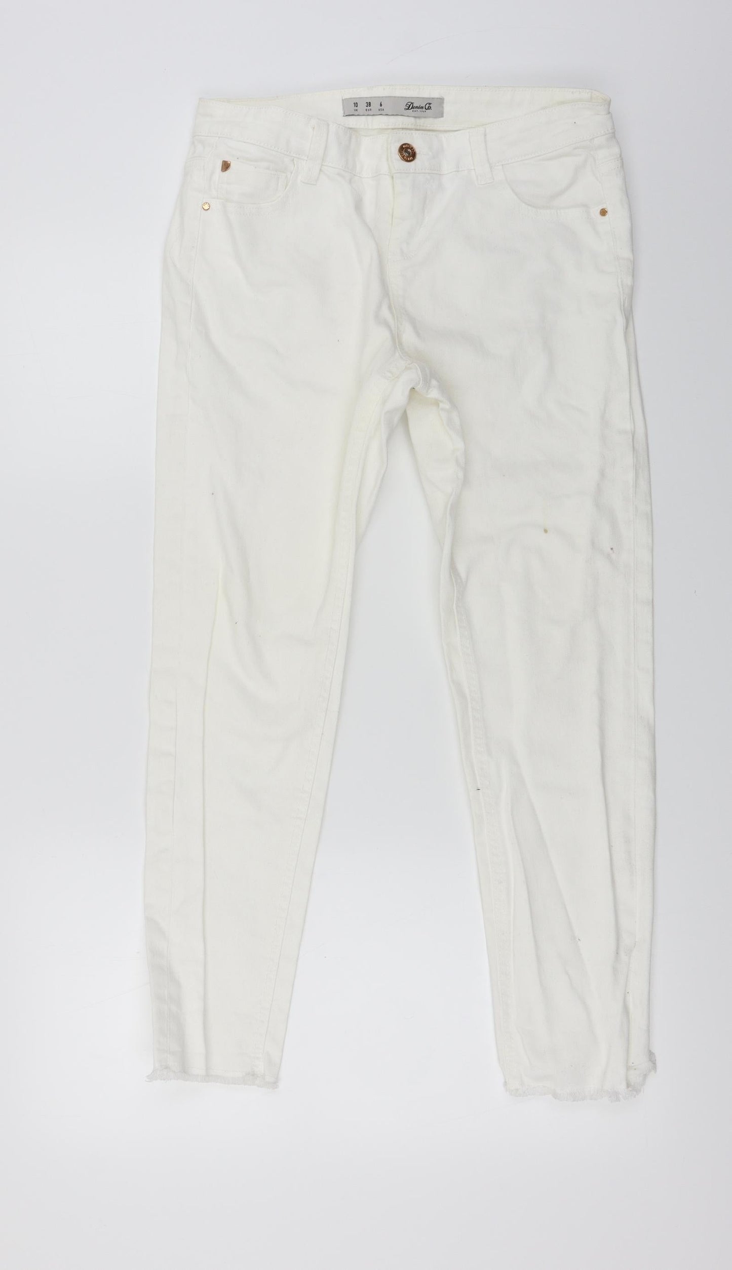 denim co Womens White   Skinny Jeans Size 10 L23 in