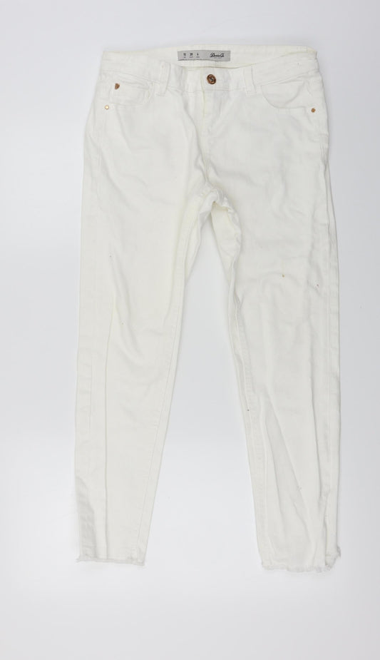 denim co Womens White   Skinny Jeans Size 10 L23 in