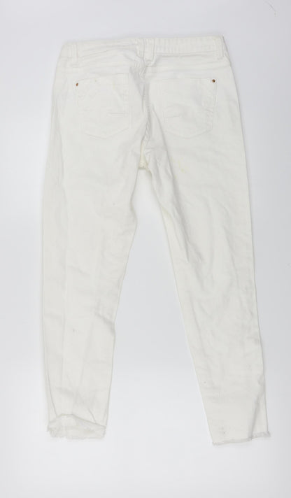 denim co Womens White   Skinny Jeans Size 10 L23 in