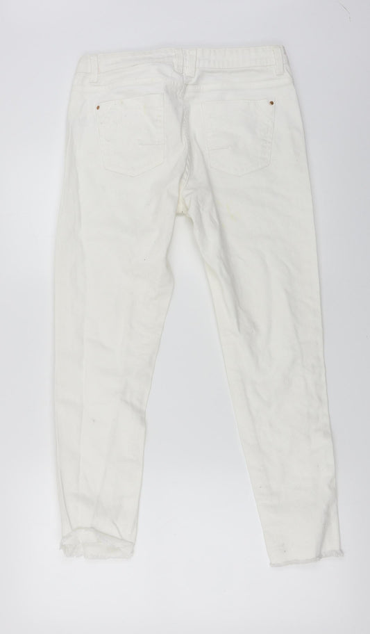 denim co Womens White   Skinny Jeans Size 10 L23 in