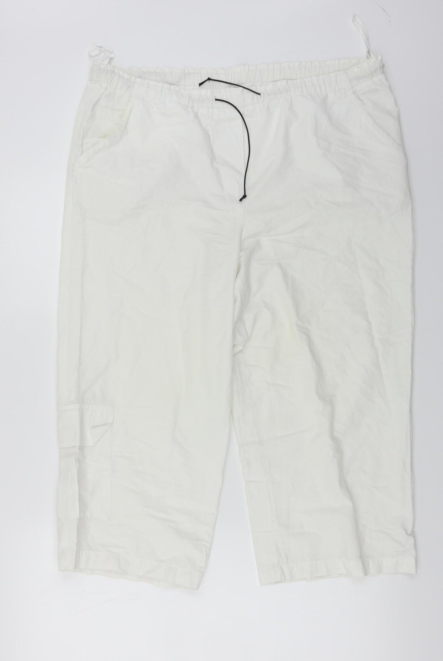 Womens UK Size 34 in Preworn Regular Fit Cropped White Trousers