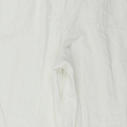 Womens UK Size 34 in Preworn Regular Fit Cropped White Trousers