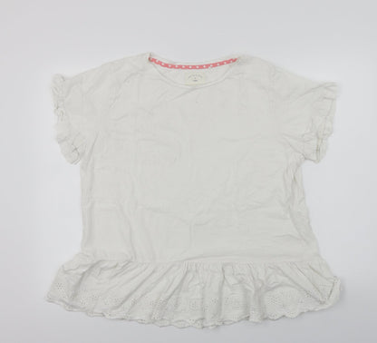 Womens UK Size L NEXT White Basic T-Shirt