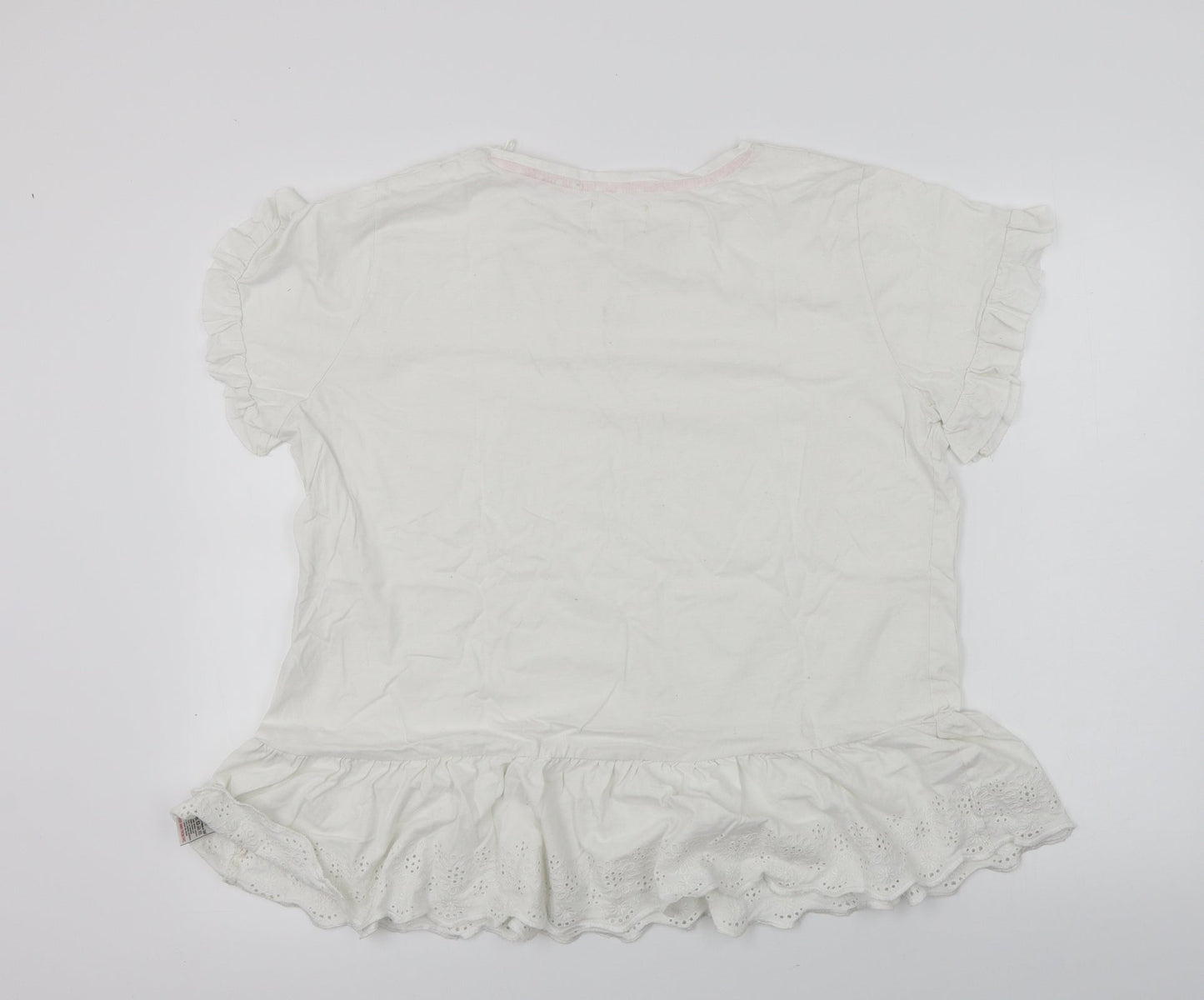 Womens UK Size L NEXT White Basic T-Shirt
