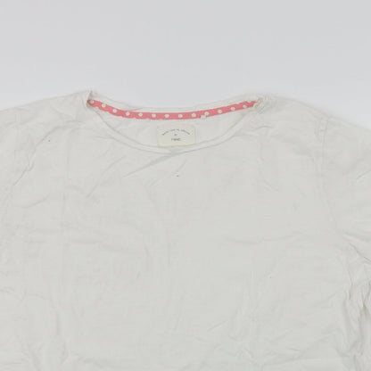 Womens UK Size L NEXT White Basic T-Shirt