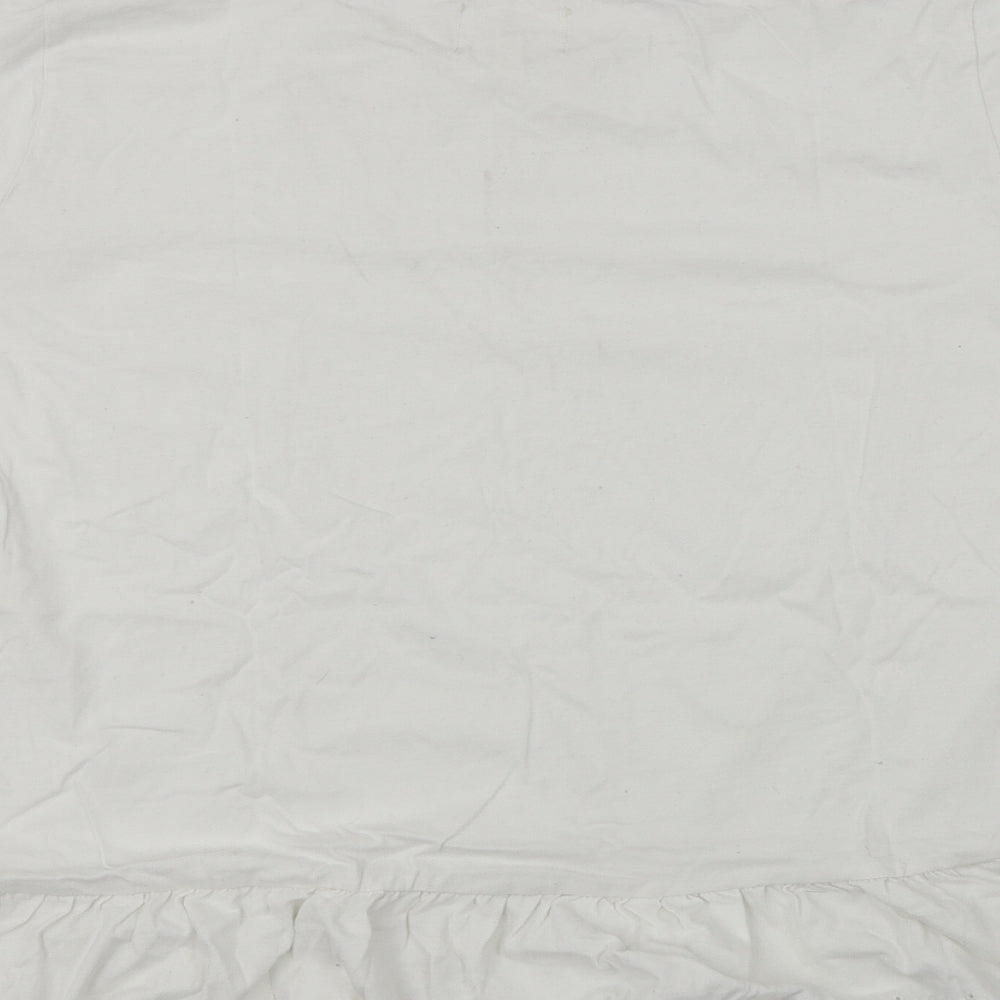 Womens UK Size L NEXT White Basic T-Shirt