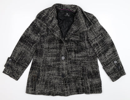 Barbara Lebek Womens Black   Overcoat Coat Size 16