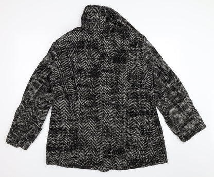 Barbara Lebek Womens Black   Overcoat Coat Size 16