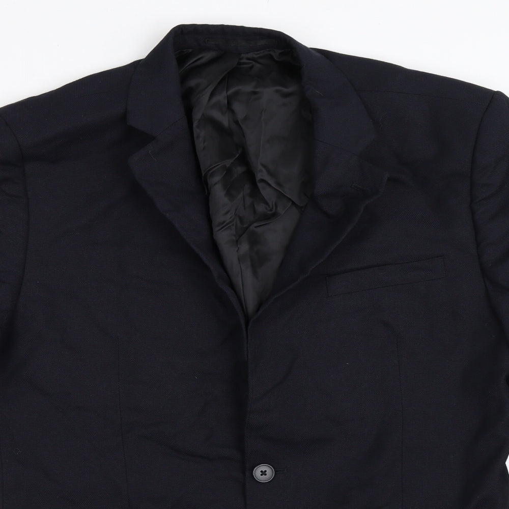 Mens UK Size 40 Topman Regular Blue Suit Jacket