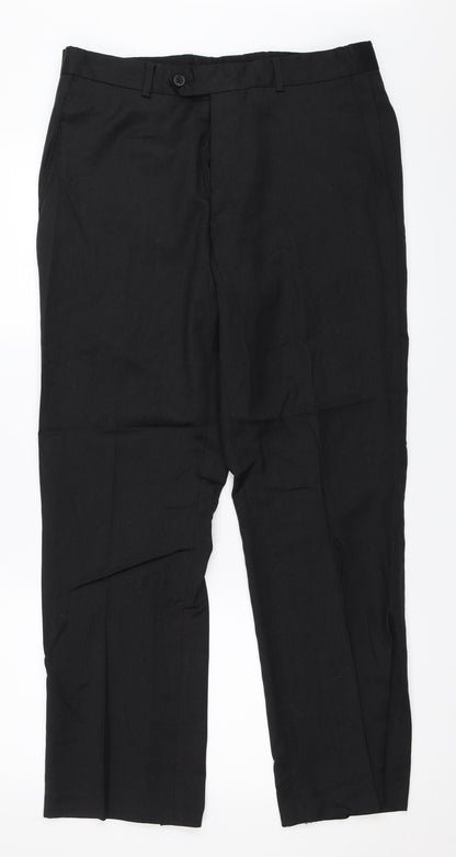 Preworn Mens Black   Trousers  Size 34 in L30 in