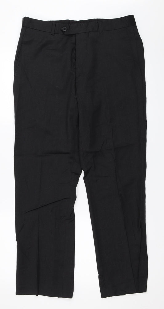 Preworn Mens Black   Trousers  Size 34 in L30 in