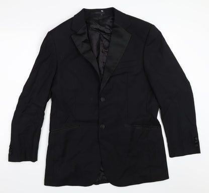 Mens UK Size 38 Preworn Regular Black Suit Jacket
