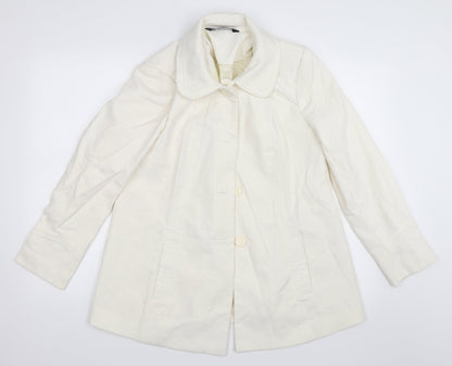 Womens UK Size 12 BM Collection Ivory Overcoat