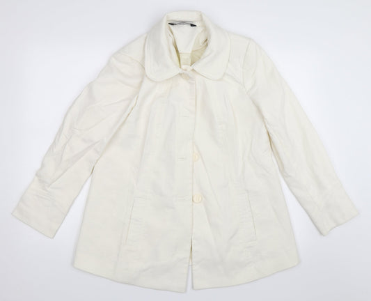 Womens UK Size 12 BM Collection Ivory Overcoat