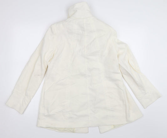 Womens UK Size 12 BM Collection Ivory Overcoat