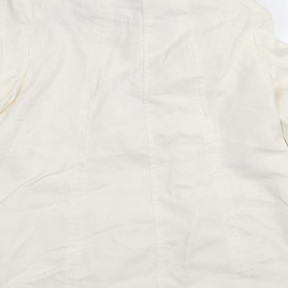 Womens UK Size 12 BM Collection Ivory Overcoat