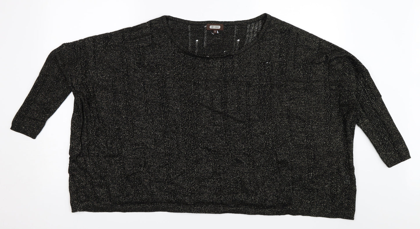 18 & East Womens Black   Pullover Jumper Size S