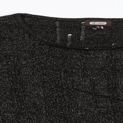 18 & East Womens Black   Pullover Jumper Size S