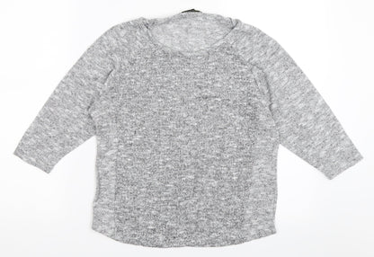 Oasis Womens Grey   Pullover Jumper Size S