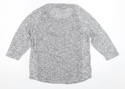 Oasis Womens Grey   Pullover Jumper Size S