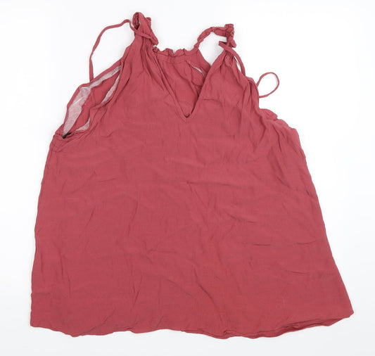 Womens UK Size 14 Warehouse Pink Basic Blouse