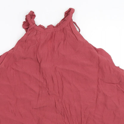 Womens UK Size 14 Warehouse Pink Basic Blouse