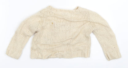 F&F Girls Beige   Pullover Jumper Size 12-18 Months