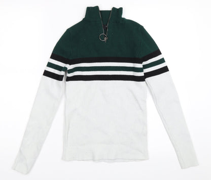New Look Womens Green   Henley Sweatshirt Size 12