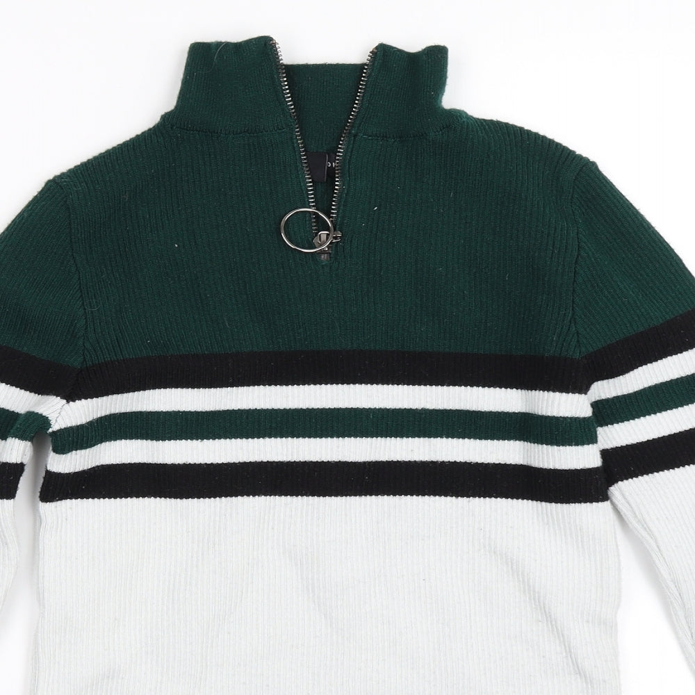 New Look Womens Green   Henley Sweatshirt Size 12