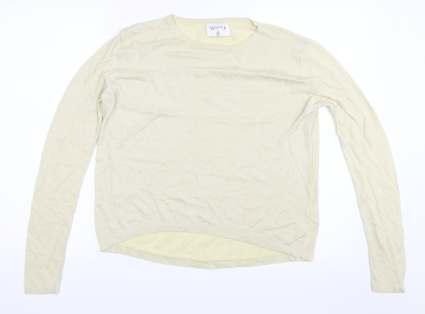 Compania Fantasia Womens Beige   Pullover Jumper Size S