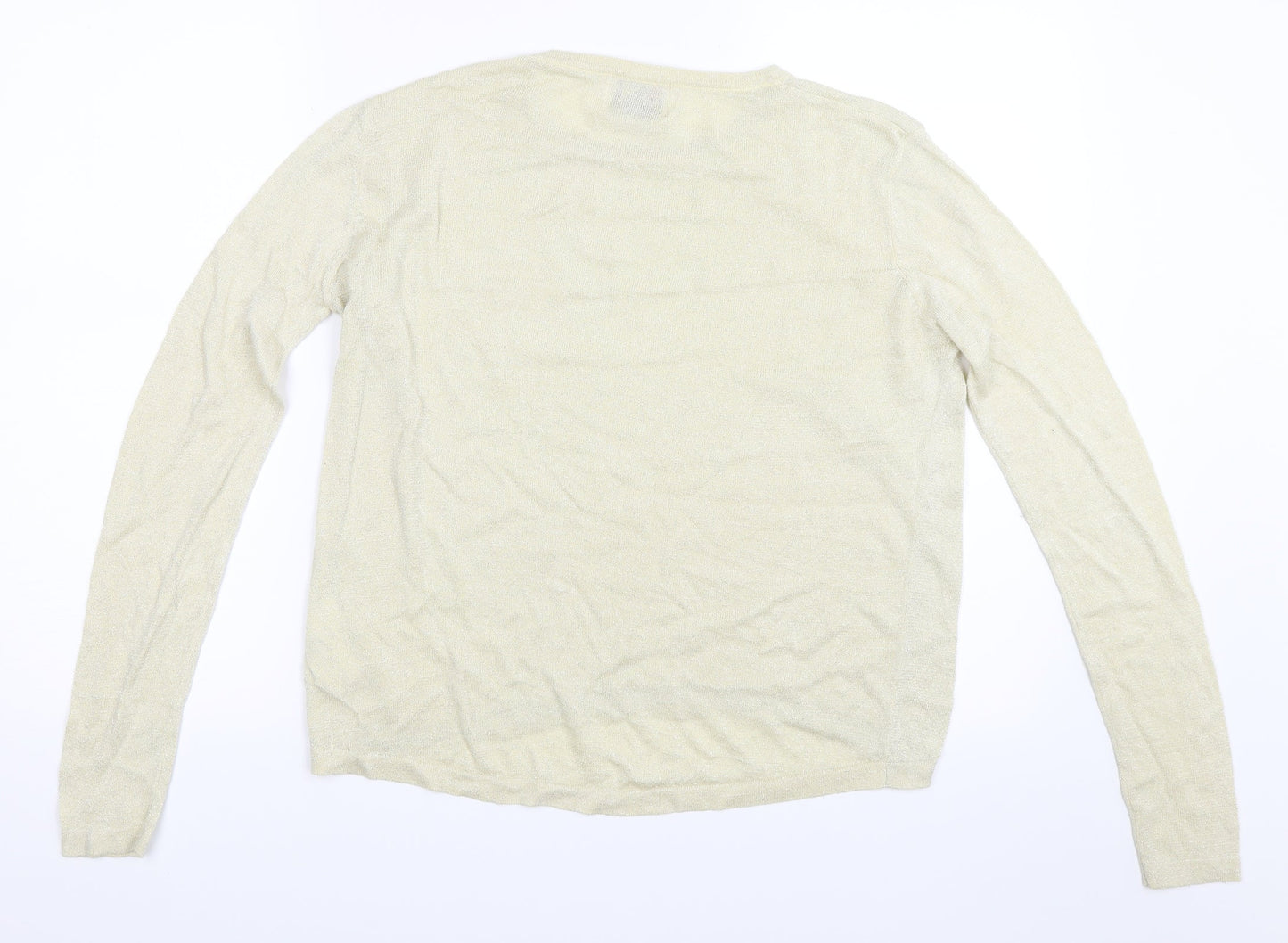 Compania Fantasia Womens Beige   Pullover Jumper Size S