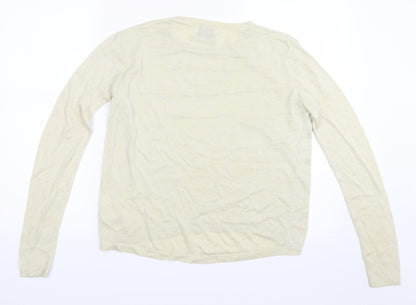 Compania Fantasia Womens Beige   Pullover Jumper Size S