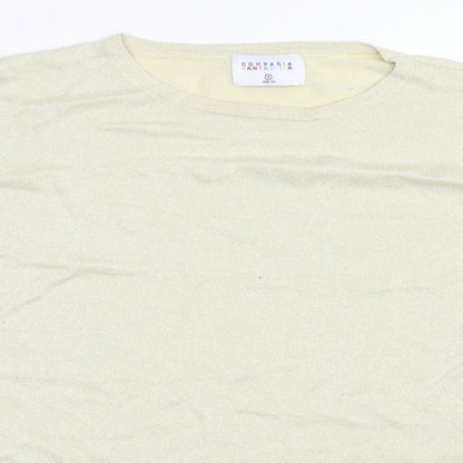 Compania Fantasia Womens Beige   Pullover Jumper Size S