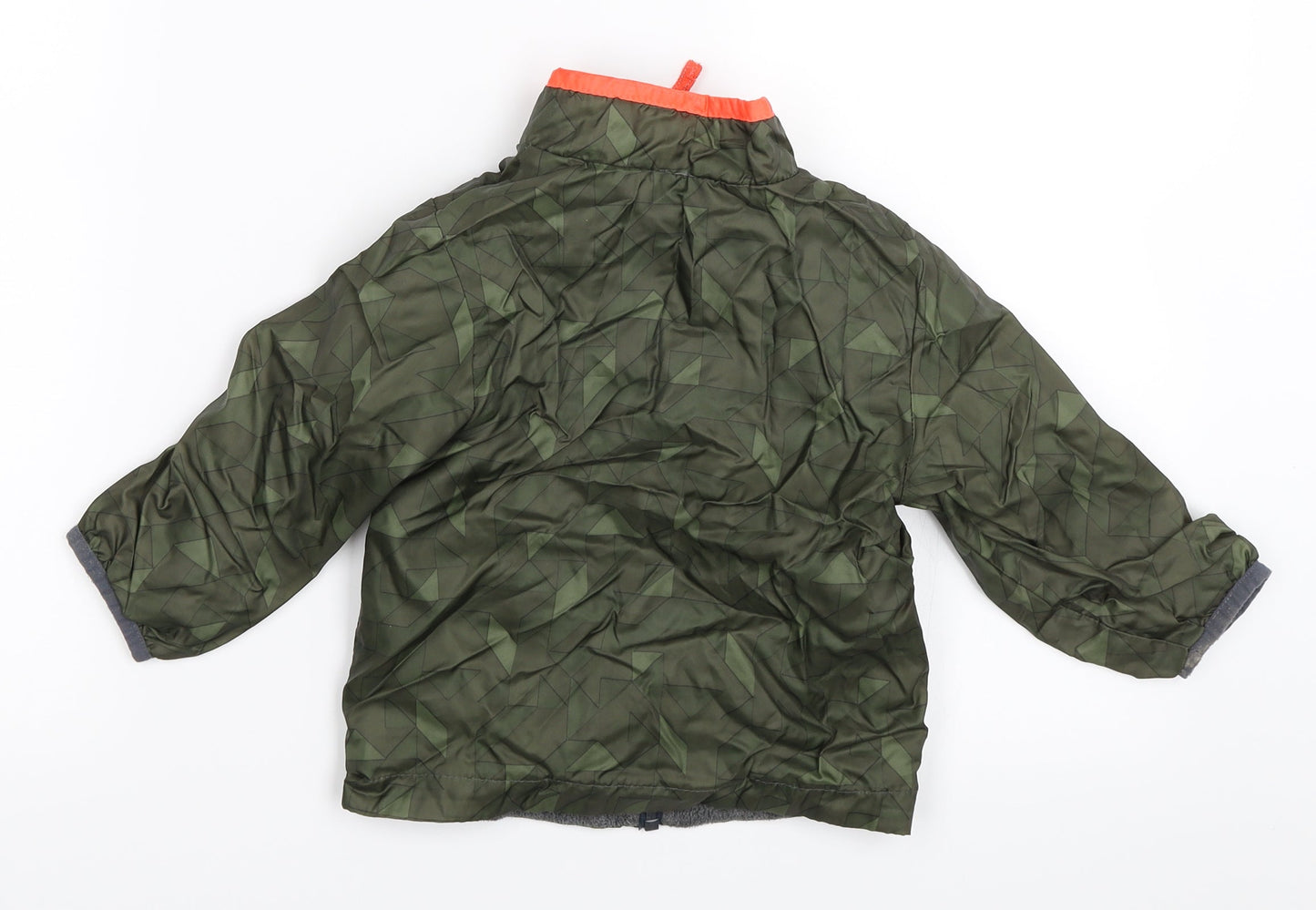 Preworn Boys Green   Windbreaker Coat Size 2 Years