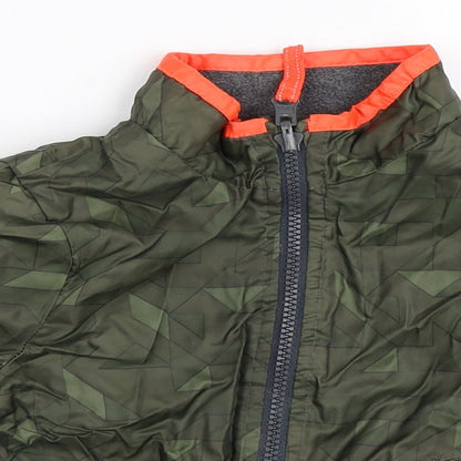 Preworn Boys Green   Windbreaker Coat Size 2 Years