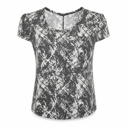 Womens UK Size 8 Internacionale Grey Basic T-Shirt