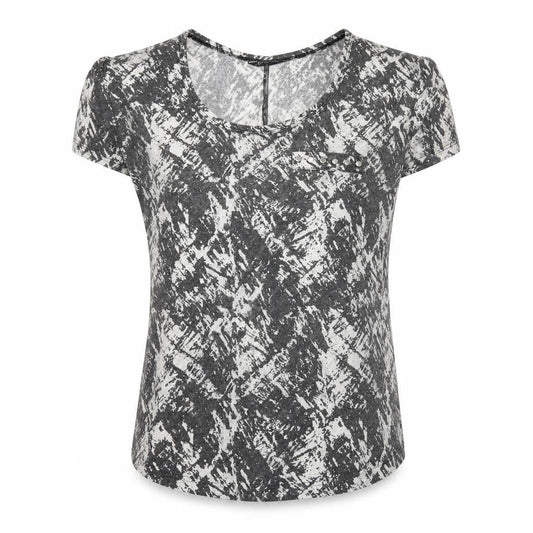 Womens UK Size 8 Internacionale Grey Basic T-Shirt