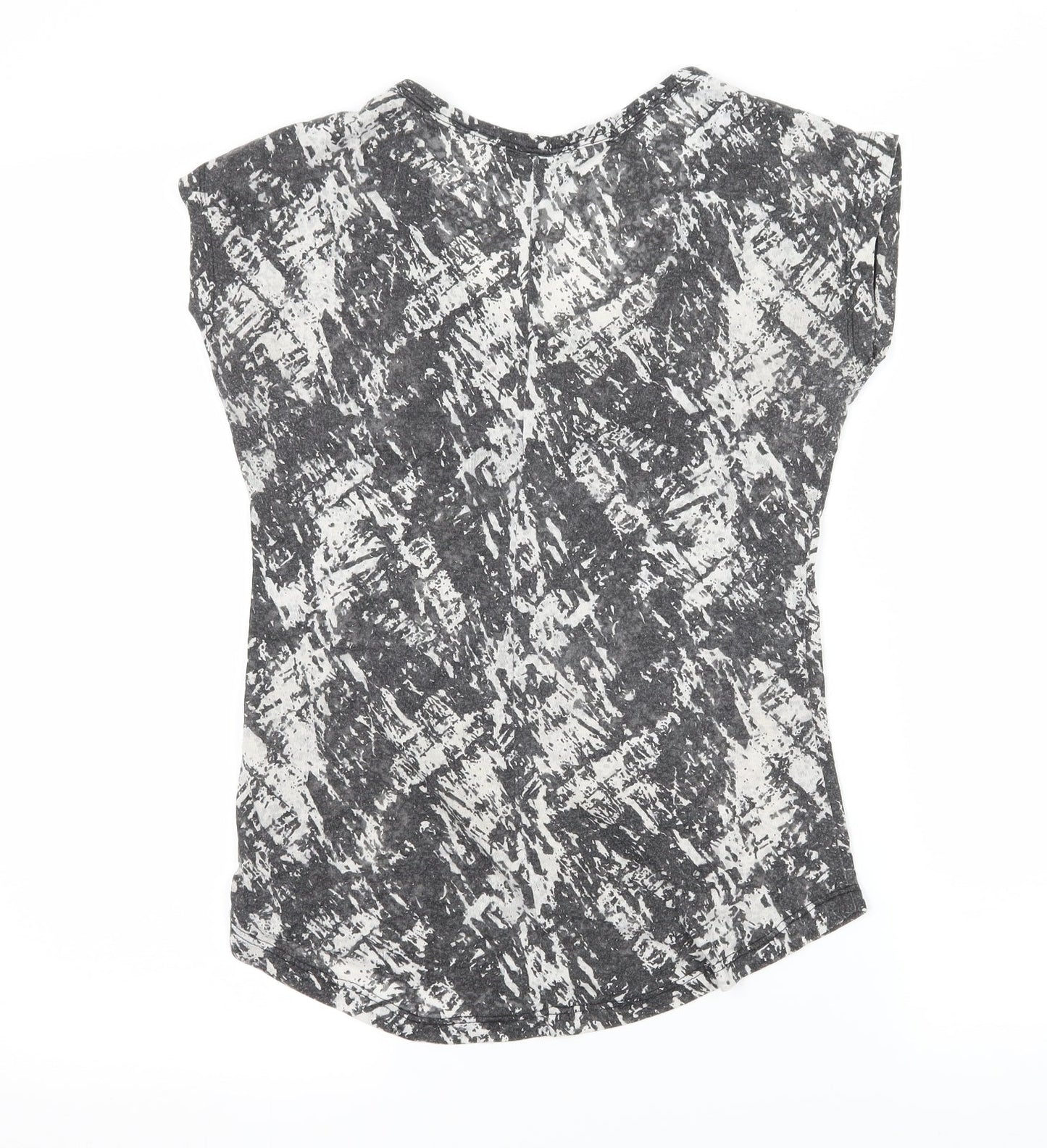 Womens UK Size 8 Internacionale Grey Basic T-Shirt