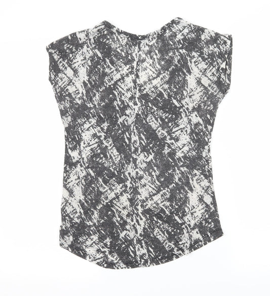 Womens UK Size 8 Internacionale Grey Basic T-Shirt