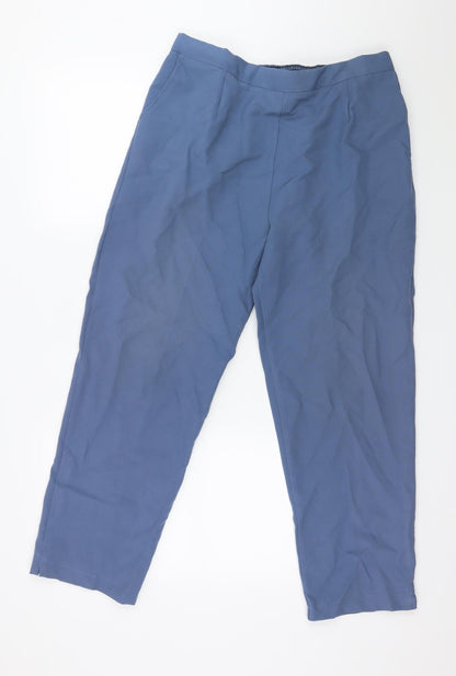 Womens UK Size 34 in Preworn Regular Fit  Blue Trousers